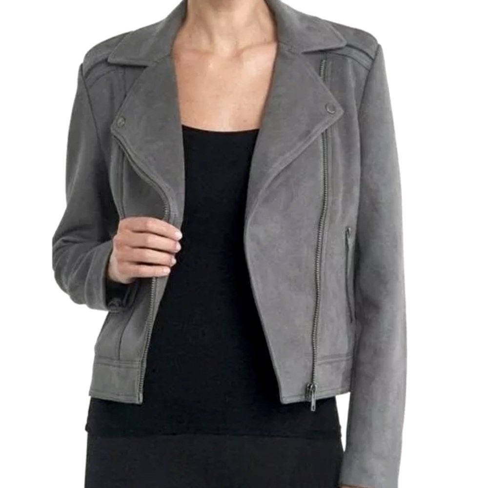 NWT Philosophy Faux Suede Moto Jacket Size L